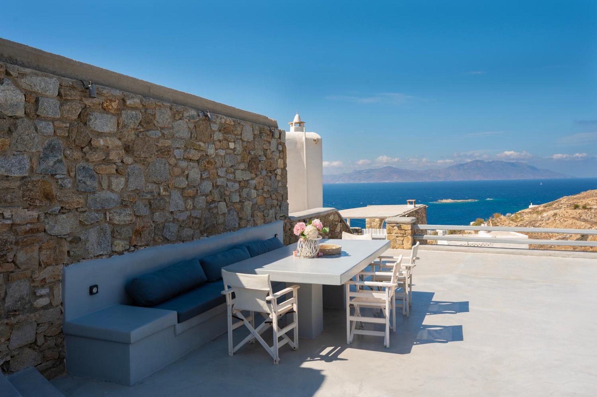 Villa Anema Mykonos - Blue Views Mykonos Villas Mykonos Town Buitenkant foto