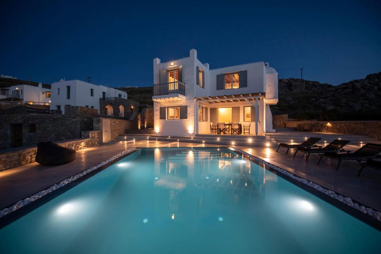 Villa Anema Mykonos - Blue Views Mykonos Villas Mykonos Town Buitenkant foto